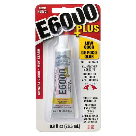 8 Pack: E6000® Plus Crystal Clear All-Weather Adhesive | 0.9 fl oz | Michaels®